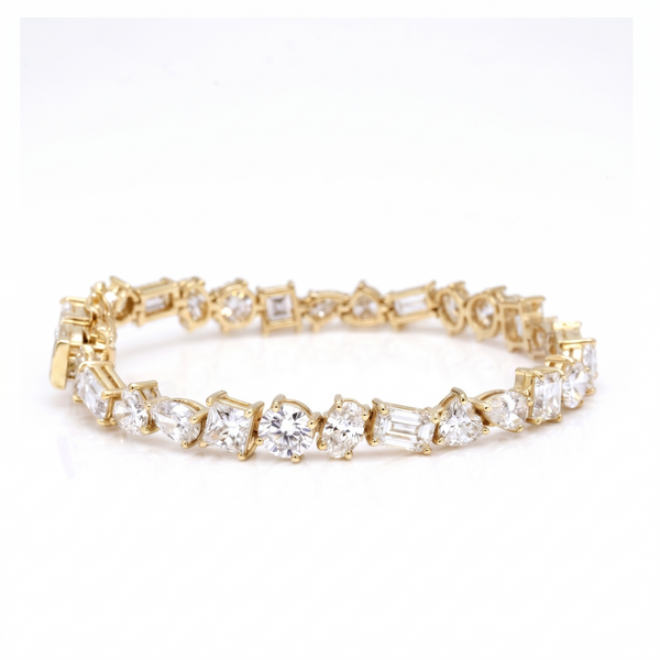 Mix Shape Diamond Tennis Bracelet - Lab Grown Diamonds