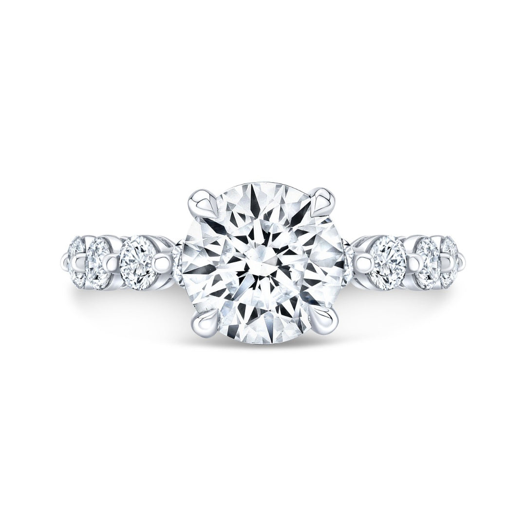 2.20 Ctw Round Cut Engagement Ring Single Prong Setting F,VS1 GIA Certified
