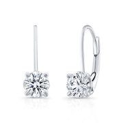 0.50 Ctw. Lever Back Round Cut Diamond Earrings