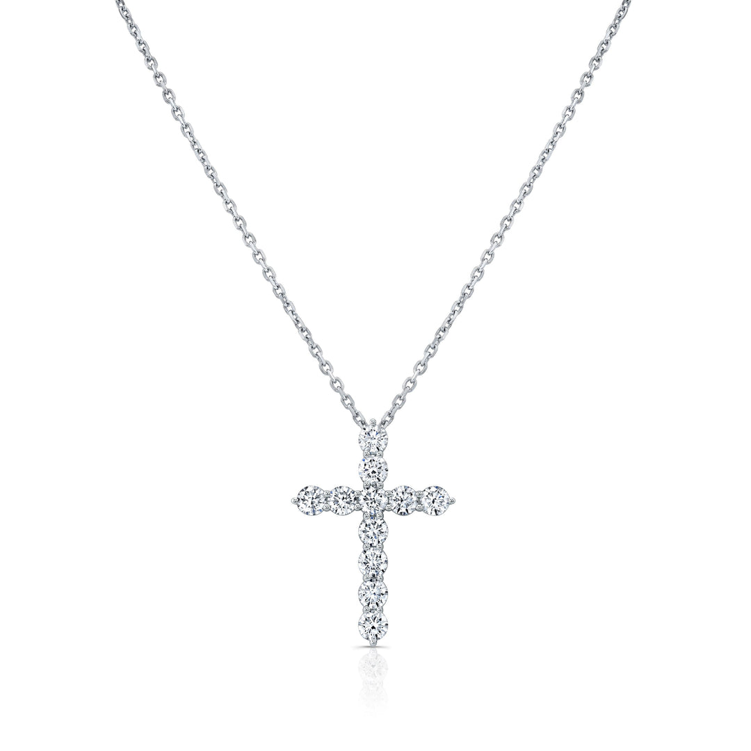 2.20 Ctw Diamond Cross Pendant With Chain