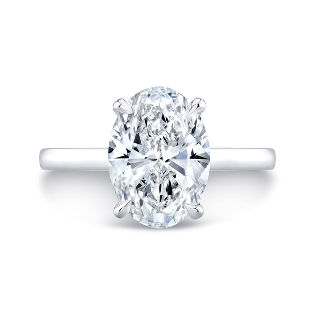 2.10 Ctw Oval Cut Solitaire Hidden Halo Engagement Ring G Color VS2 GIA Certified