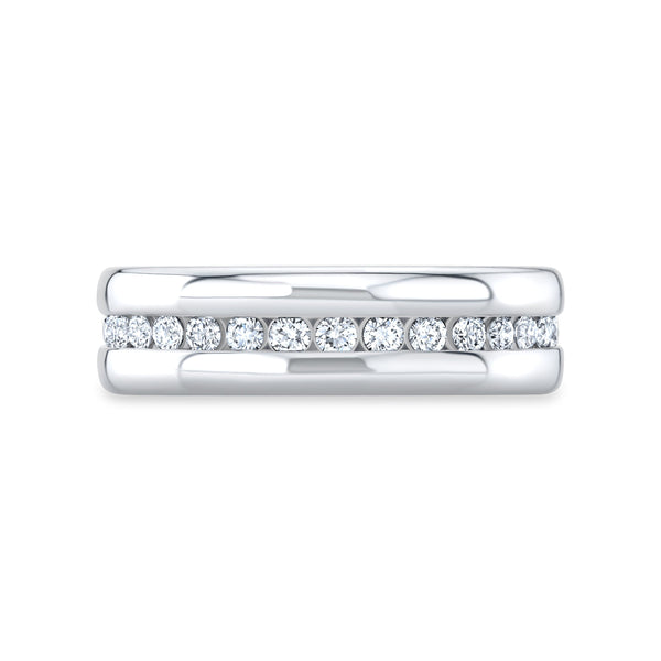1.00 Ctw. Men's Channel Set Round Cut Diamond Eternity Band 6mm