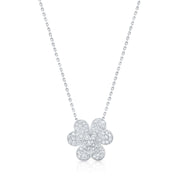 Flower Diamond Pave Necklace