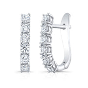 1 Carat Natural Diamond Hoop Earrings