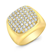 2.00 Carats Men's Round Cut Diamond Cluster Ring