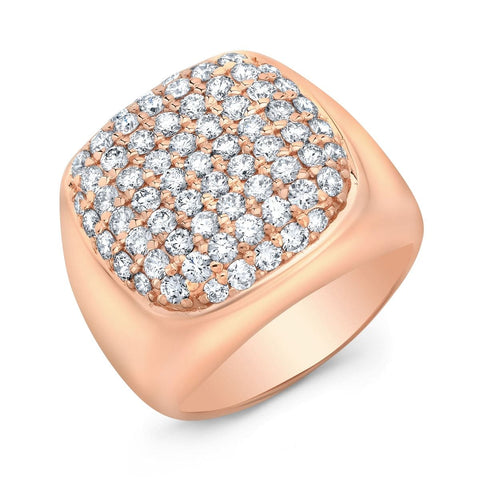 2.00 Carats Men's Round Cut Diamond Cluster Ring