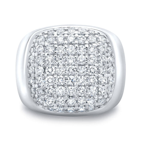 2.00 Carats Men's Round Cut Diamond Cluster Ring