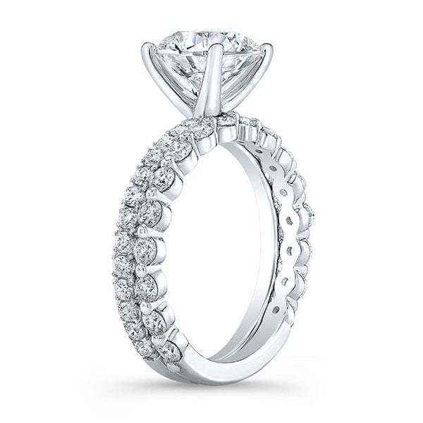 The Celeste Diamond Cathedral Setting with Matching Band