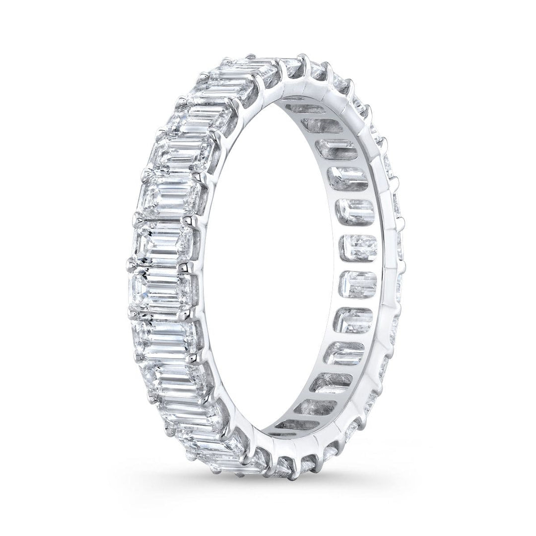 Low Profile Emerald Cut Eternity Band F-G Color VS1 (2.50 Ctw)