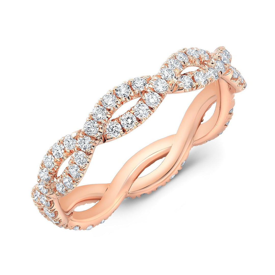 Infinity Twist Diamond Eternity Band (0.80 Ctw)