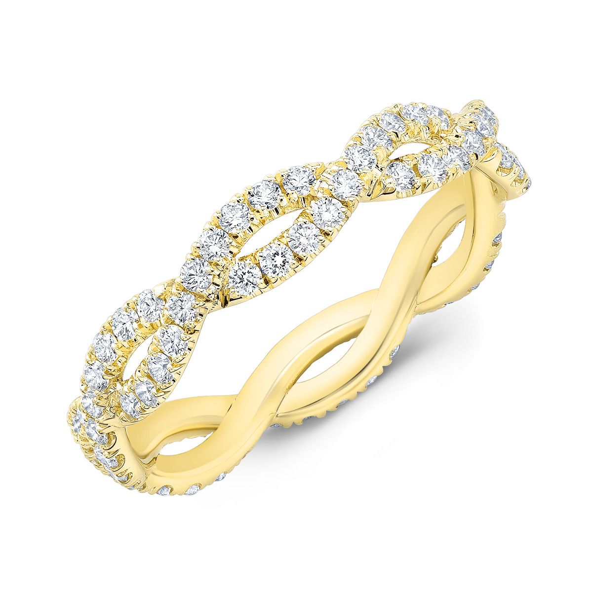 Infinity twist diamond eternity band (0