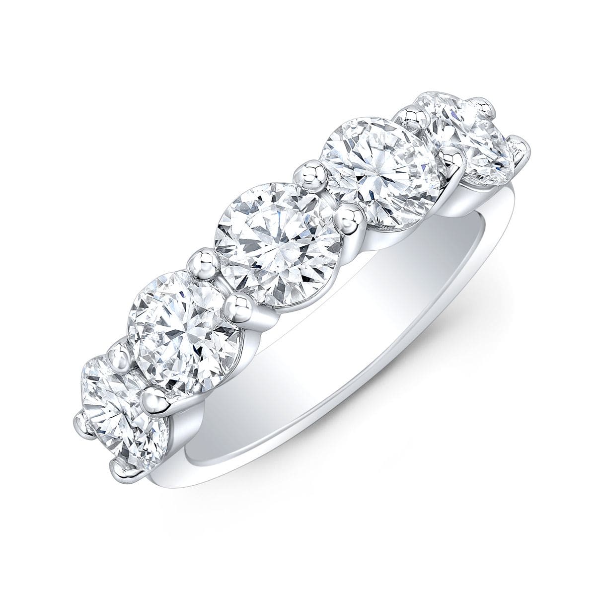 5 stone diamond ring round