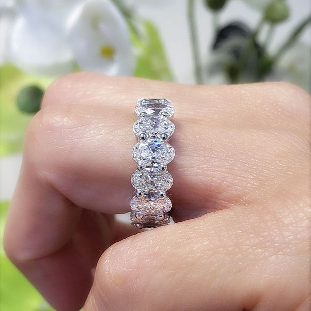8 Carats Oval Eternity Band