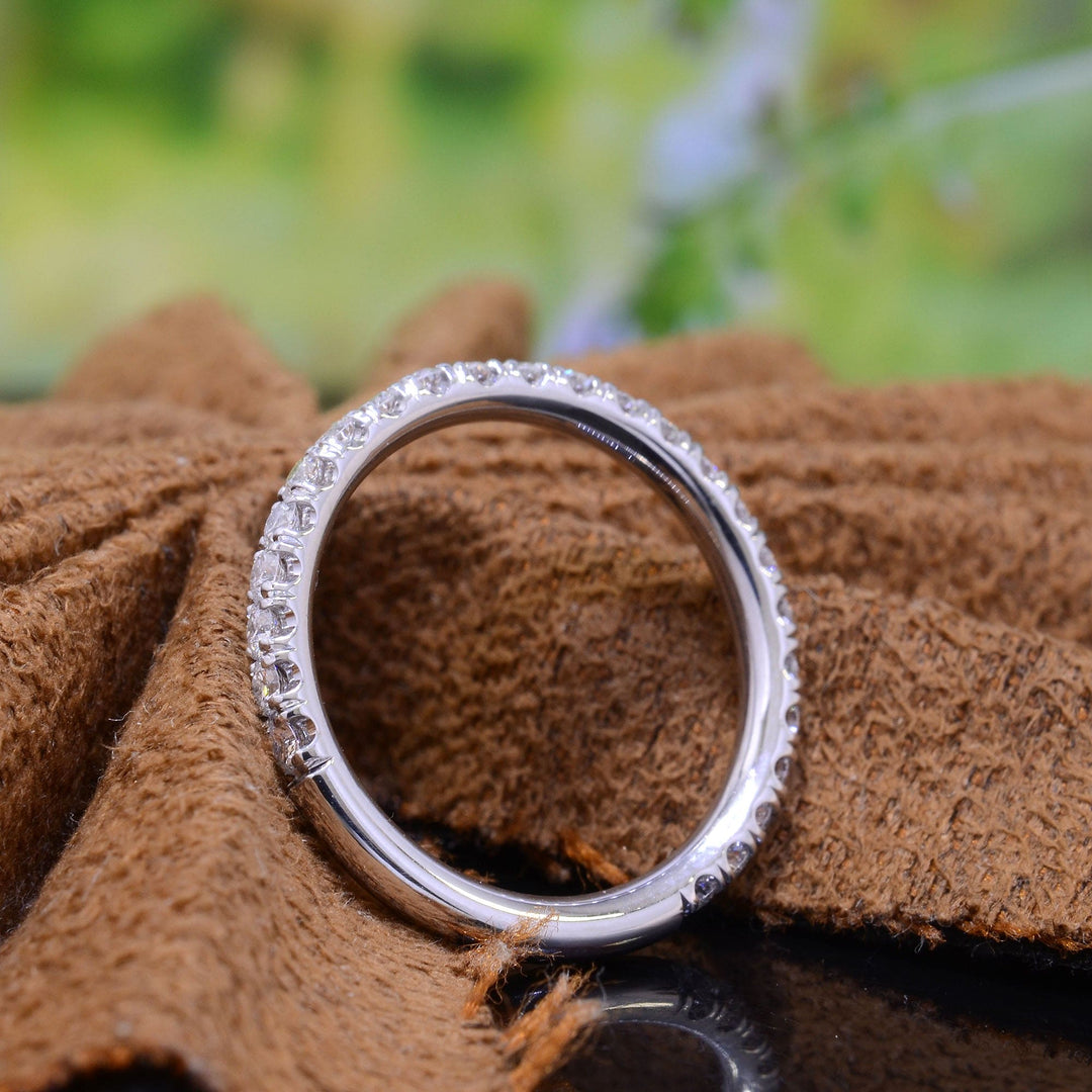 Natural Diamond Wedding Ring E/F/G Color VS1-VS2 Clarity