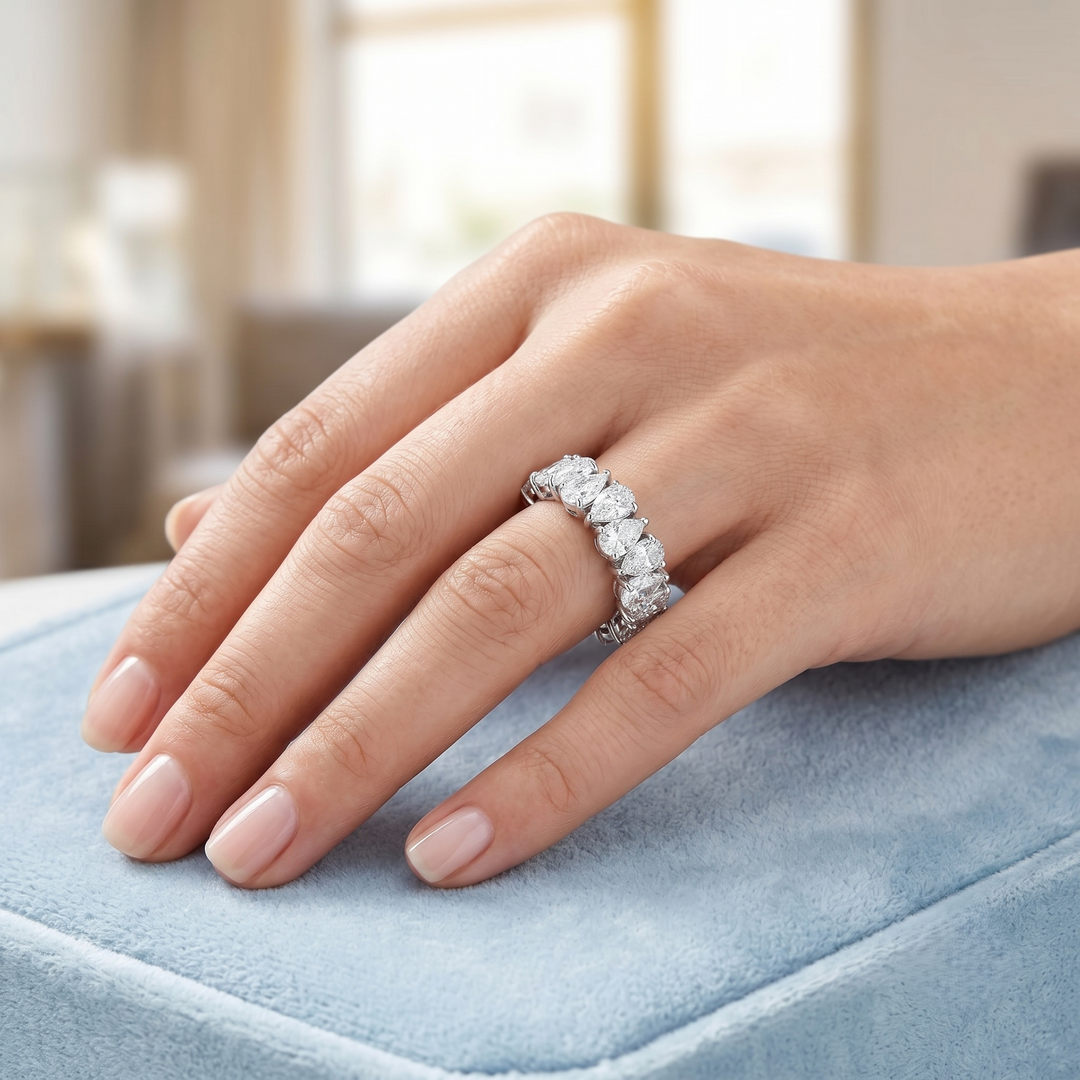 Pear Shaped Eternity Band Natural Diamonds (5 Ctw.)