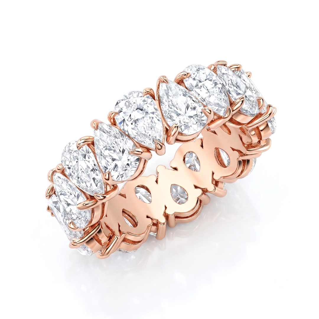 Pear Shaped Eternity Band Natural Diamonds (5 Ctw.)