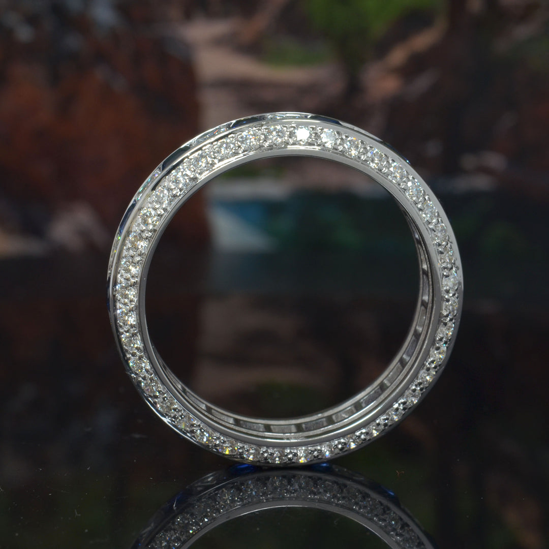 4.50 Ct. Alternate Diamond and Sapphire Eternity Band