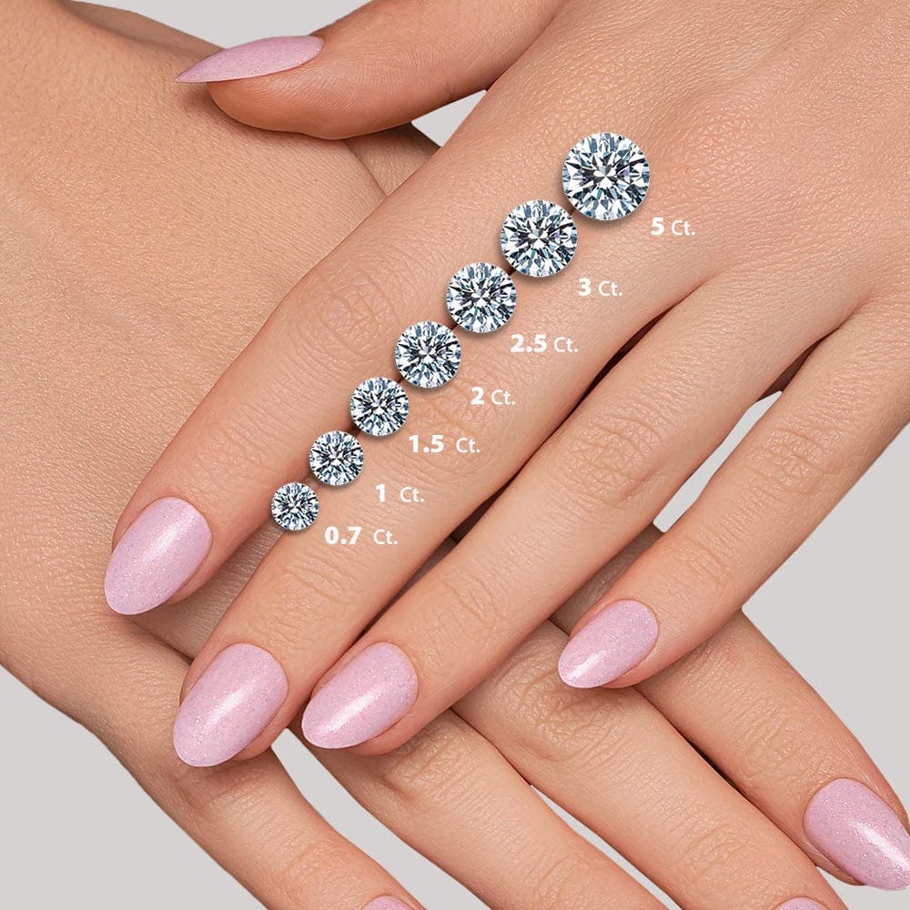 3.40 Ctw Round Cut Stud Earrings J Color VS2 Natural GIA Certified 3X