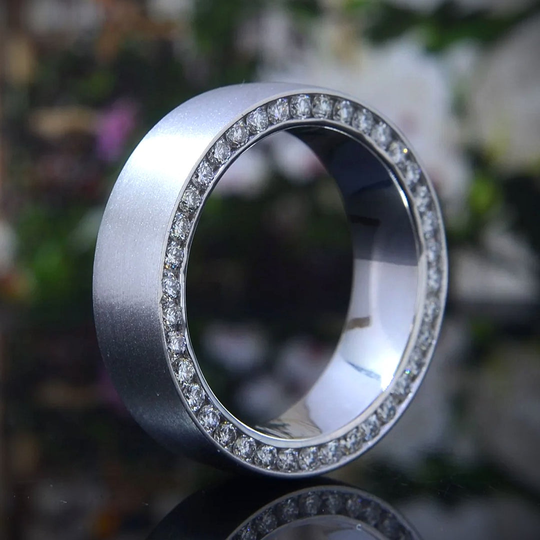 1.50 ctw Diamond Channel Set Men's Band Satin Finish