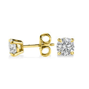 Natural 0.70 Ct. Round Cut Diamond 4 Prong Stud Earrings