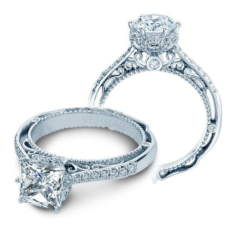 Floral Tiara Verragio Vintage Diamond Engagement Ring