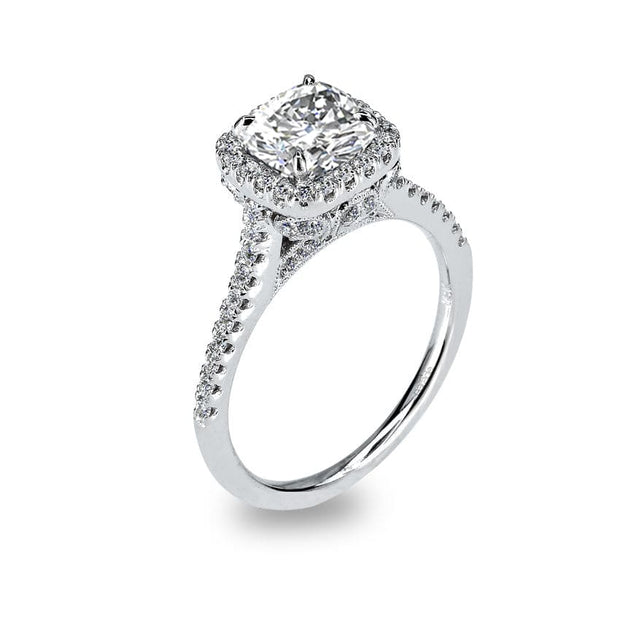 Parade Design Lyria Bell Shaped Bloom Design Halo Pave Ring