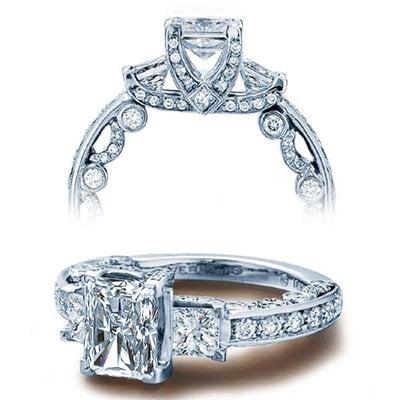 Verragio Pave Three Stone Paradiso Designer Engagement Ring