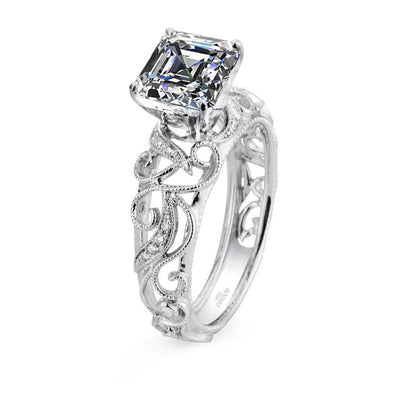 Parade Design Hera Bridal Milgrain Etched Scrolls Curl Ring