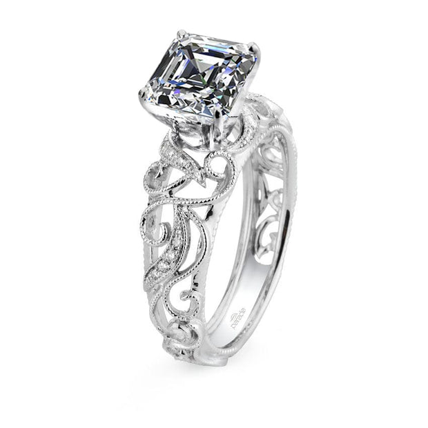 Parade Design Hera Bridal Milgrain Etched Scrolls Curl Ring