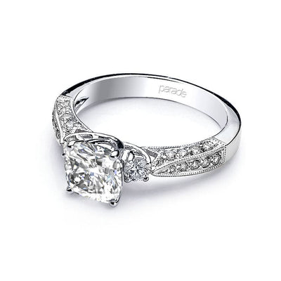 Parade Design Hera Bridal 3-Stone Pave Diamond Engagement Ring