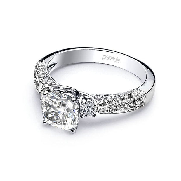 Parade Design Hera Bridal 3-Stone Pave Diamond Engagement Ring