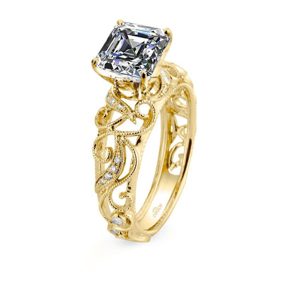 Parade Design Hera Bridal Milgrain Etched Scrolls Curl Ring