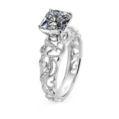 Parade Design Hera Bridal Milgrain Etched Scrolls Curl Ring