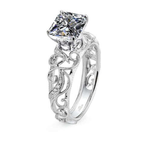 Parade Design Hera Bridal Milgrain Etched Scrolls Curl Ring