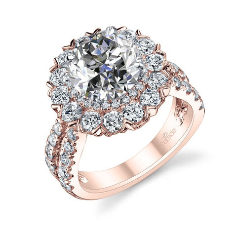 Parade Design Hemera Bridal Double Halo Pave Split Shank Ring