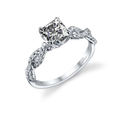 Parade Design Hemera Bridal Twisted Pave Diamond Engagement Ring