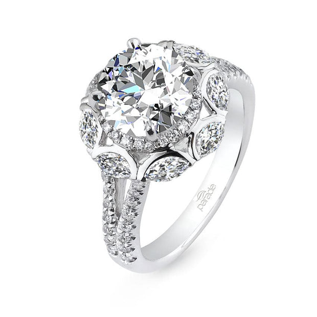 Parade Design Hemera Bridal Halo Marquise Split Shank Ring