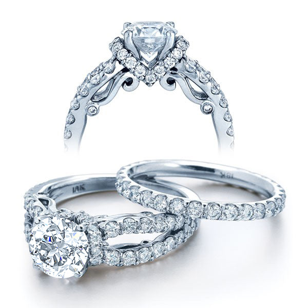 Verragio Insignia U-Prong Split Shank Collar Diamond Engagement Ring