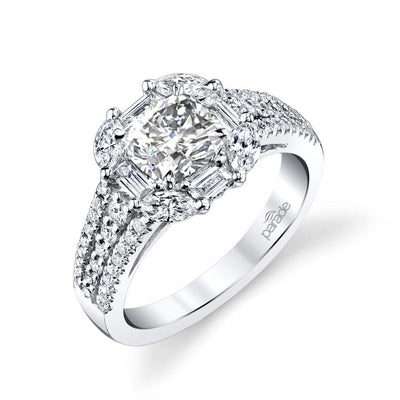 Parade Design Hemera Bridal Unique Halo 3-Row Pave Ring