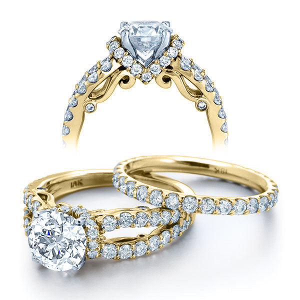 Verragio Insignia U-Prong Split Shank Collar Diamond Engagement Ring
