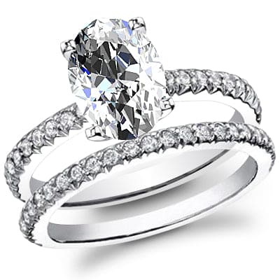 U-Pave Diamond Engagement Ring