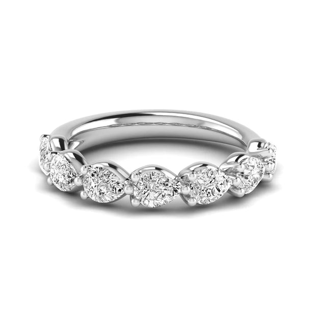 2.10 Ctw Pear Cut Half Eternity Band