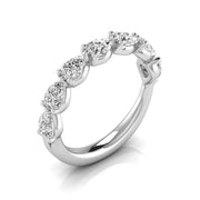 Lab Grown Pear Cut Half Eternity Band