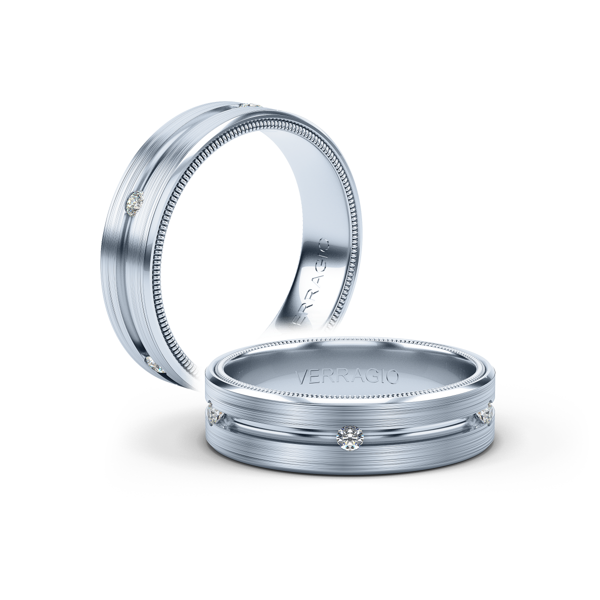Verragio 6mm matte finish diamond band vwd 6921
