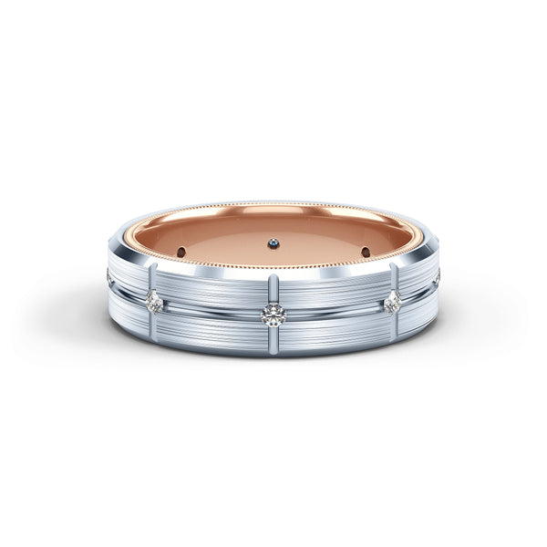 Verragio 6mm Matte Finish Diamond Band VWD-6927