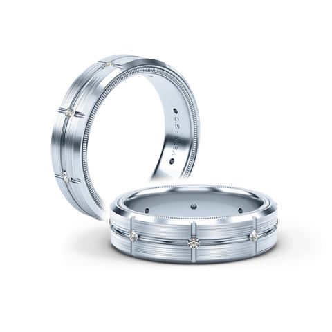 Verragio 6mm Matte Finish Diamond Band VWD-6927
