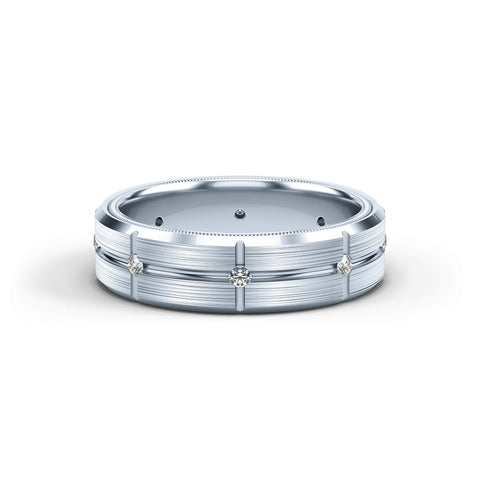 Verragio 6mm Matte Finish Diamond Band VWD-6927