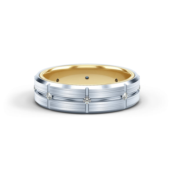 Verragio 6mm Matte Finish Diamond Band VWD-6927