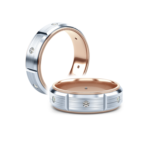 Verragio 7mm Matte Finish Diamond Band VWD-7912