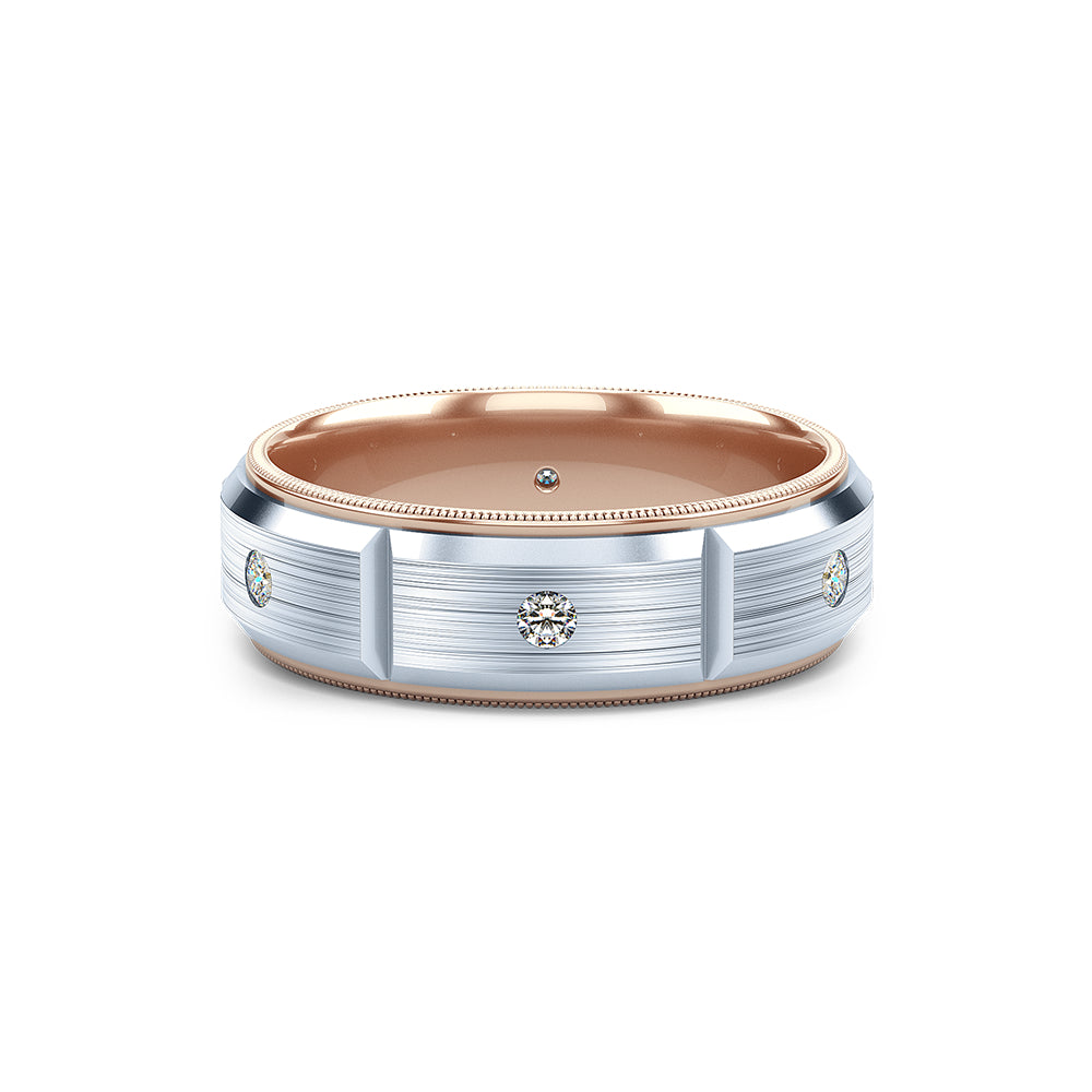 Verragio 7mm Matte Finish Diamond Band VWD-7912